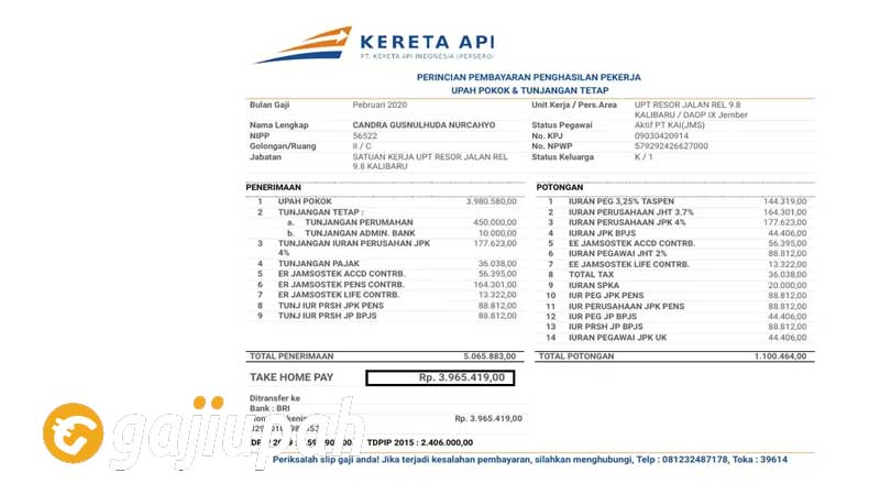 Gaji Karyawan PT Kereta Api Indonesia (Persero) Semua Jabatan Terbaru