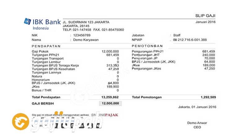 Gaji Pegawai Bank IBK Indonesia Tbk (AGRS) Semua Jabatan Terbaru